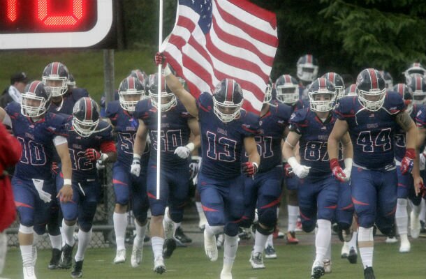 Steelman with flag